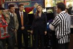 BONES:  Brennan (Emily Deschanel, R), Booth (David Boreanaz, L) and Sweets (John Francis Daley, C) investigate the death of a competitive gamer in the BONES episode "The Gamer in the Grease" airing Thursday, Dec. 3 (8:00-9:00 PM ET/PT) on FOX.  ©2009 Fox Broadcasting Co.  Cr:  Greg Gayne/FOX