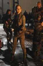 DOLLHOUSE:  Echo (Eliza Dushku)  attempts to restore order to a devastated future world in the DOLLHOUSE series finale episode "Epitaph Two:  Return" airing Friday,  Jan. 22 (9:00-10:00 PM ET/PT) on FOX.  ©2010 Fox Broadcasting Co.  Cr:  Michael Yarish/FOX