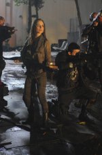 DOLLHOUSE:  Echo (Eliza Dushku, L) and Victor (Enver Gjokaj, R) attempt to restore order to a devastated future world in the DOLLHOUSE series finale episode "Epitaph Two:  Return" airing Friday,  Jan. 22 (9:00-10:00 PM ET/PT) on FOX.  ©2010 Fox Broadcasting Co.  Cr:  Michael Yarish/FOX