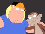 FAMILY GUY: Chris tries to prove to his family that the Evil Monkey is real in the "Hannah Banana" episode of FAMILY GUY airing Sunday, Nov. 8th (9:00-9:30 PM ET/PT) on FOX.  FAMILY GUY ™ and © 2009 TTCFFC ALL RIGHTS RESERVED.