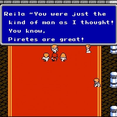 Screenshot from the beta version of the never-released American version of Final Fantasy II on the NES. This early localization clearly leaves something to be desired, though frankly it still manages to be more readable than a lot of text in games that were actually released to the public in that era.